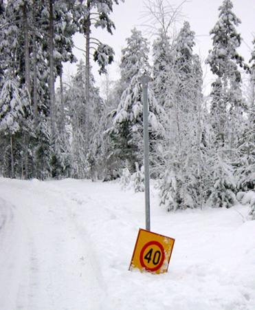 Luumäellä on todella pudotettu nopusrajotuksia talveksi  : )