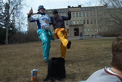 Me and Juha (friend from north Finland), celebrating may day in a park (been celebrating a few days already)