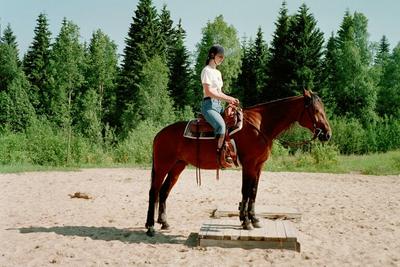 Mie ja hevoseni kesällä vuonna 2001.