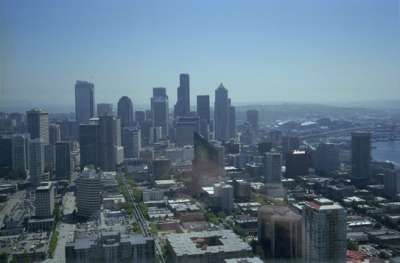 Seattle Downtown view from The Space Needle