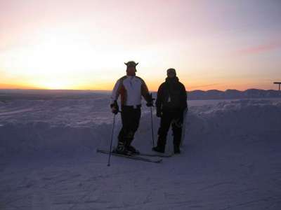 Me (right) and El Presidente on top of  Ylläs