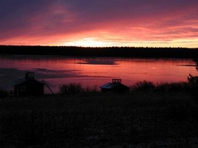 Toiviniemi. auringonlasku.