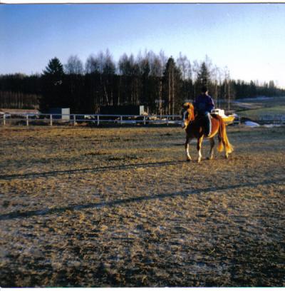 Minä ja Welska Talman Ratsastuskoulu! Kyl poijatki ridaa! :)