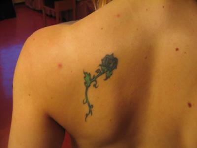 my tattoos: blue rose never fades