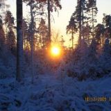 Talvinen auringonlasku