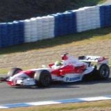 Ralf Schumacherin Toyota, hetkeä ennen moottorin laukeamista