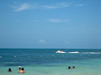 with wave runner in cancun