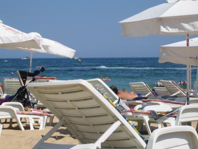 The beach in Golden Sands