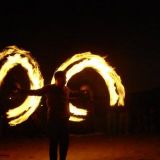 Fire spinning at Long Beach