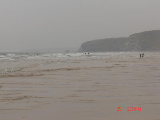 surfing in newquay, england