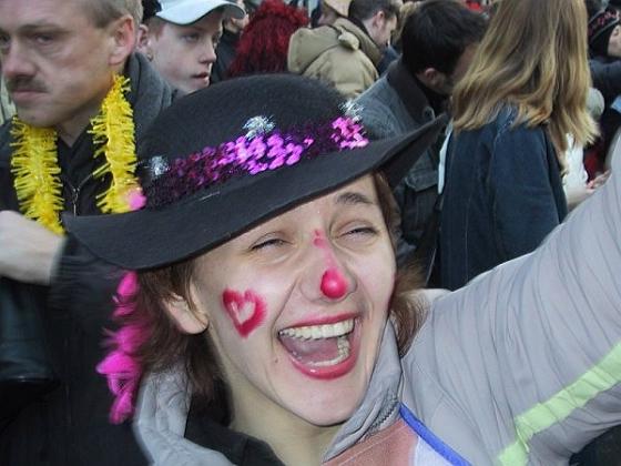 During the Carnaval in Dusseldorf.2005