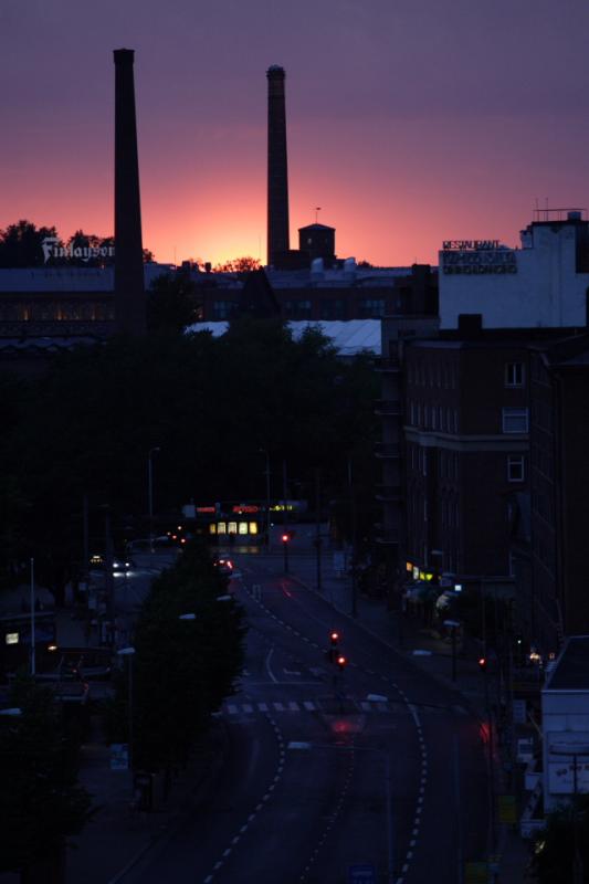 Tampere nääs oman kodin ikkunasta nähtynä.