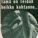 Perinteiset avokkaat Kaikkien heikko kohta Vai mitä tytöt ja pojat? (Hopeapeilin kuva vuodelta 1961)