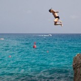 Cliff jump: Ayia Napa, Nissi Beach