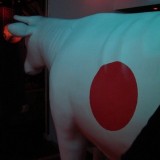 Kamikaze-baarissa on iso lehmä koristeena.