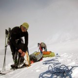 Mt. Loganilla kanadassa, varusteiden räpläystä.