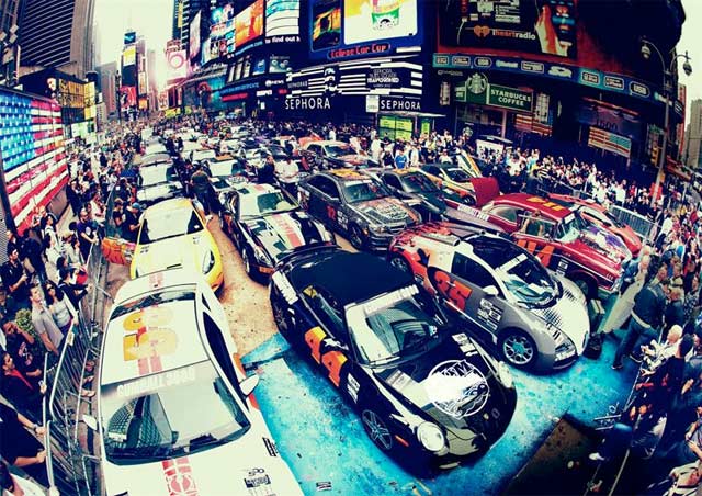 Viime vuoden Gumball starttasi New Yorkin Times Squarelta.