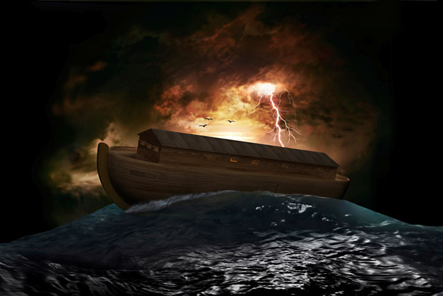 Meillä ei ole varmuutta, näyttikö Nooan arkki oikeasti tältä tai lensikö sen yläpuolella kolme lintua.