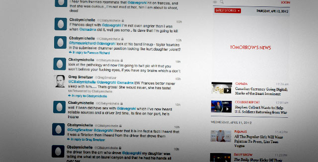 Gawker.com julkaisi Courtney Loven yksityisen tilin Twitter-tilitykset.