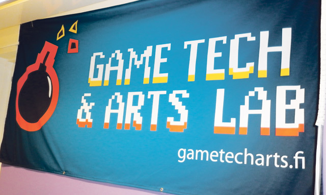 Uusista peleistä tuttua pikseligrafiikkaa näkee mm. Game Tech & Arts Labin logossa.