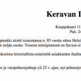 Ensimmäinen sisältömarkkinoinnin toteutukseni vuodelta 1995. Kerava -peli nimeltä Kaavut Keravalla. Mainostaja Keravan 1 Apteekki maksoi mainoksesta 500 mk.