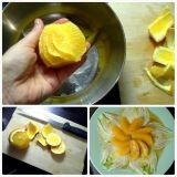 Appelsiinin fileointi tarvitaan todella terävä veitsi - varo sormia!