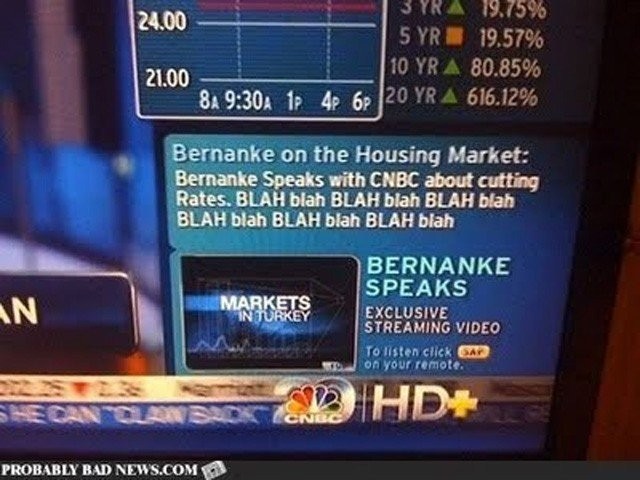 Tässä tuskin on mitään virhettä. Bernanke nyt puhuu mitä sattuu.