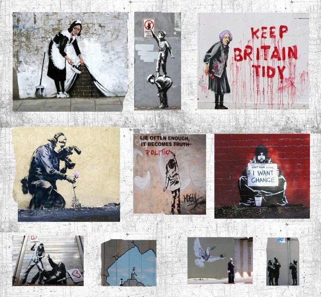 Banksy’s work breaks the “4th wall” between ‘audience’ and ‘work of art’