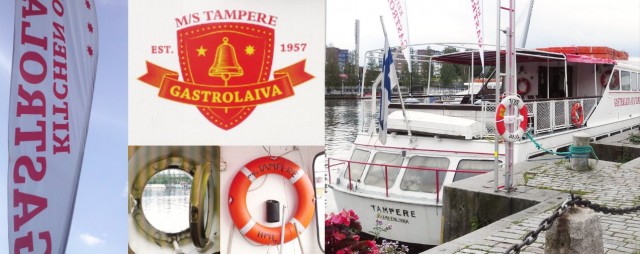 Gastrolaiva M/S Tampere ankkuroituna Laukontorin rantaan