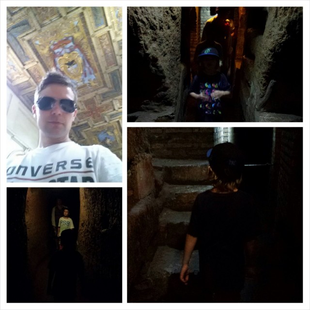 St Sebastianin kirkon alla on 12 km katakombeja.