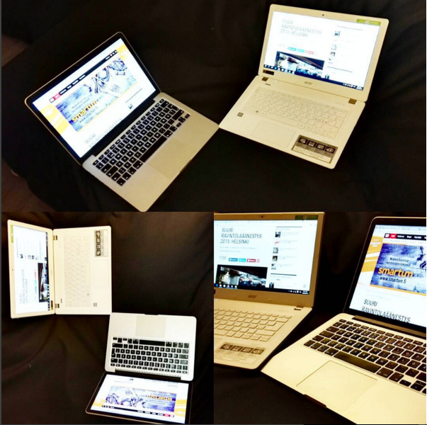 PC vai Mac? Kuvassa Apple Macbook Pro ja Acer Aspire V 13 Ultrabook