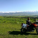 China, Narat National Park, Xinjiang, Ilkka O. Lavas motorbiking in China