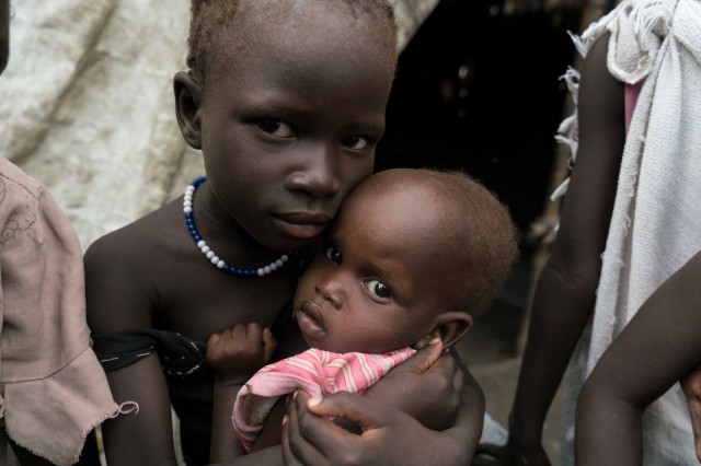 5 year old Chanyal is fulltime caretaker for her baby sister, Nyanen