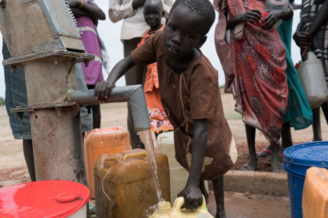 Nyahok gathering South Sudan's most precious commodity, water