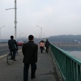 Aamun liikennettä. Pyongyang. North-Korea.