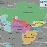Uzbekistan on Keski-Aasian keskellä. Kuva Wikipedia.