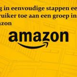 Voeg in eenvoudige stappen een gebruiker toe aan een groep in Amazon