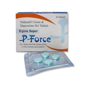 Extra Super P-Force 4x200mg - Sildenafil + Dapoxetine : View Uses, Working, Dosage, Precautions, and Supplier