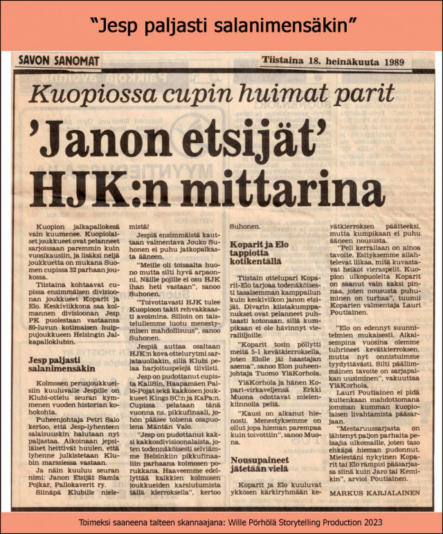 "Janon etsijät - HJK:n mittarina"