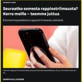Rappiostriimaus journalismin harjauksessa